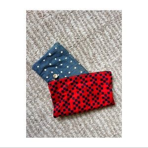 Clare V. makeup bag/cotton clutch duo